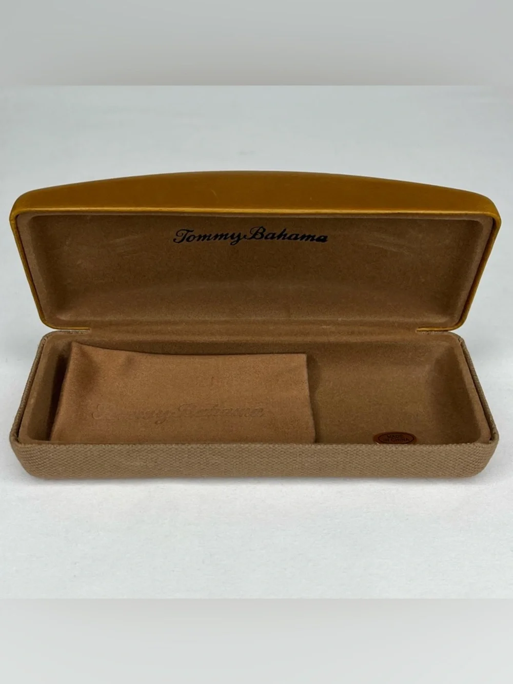 Tommy Bahama Brown Hard Shell Eyeglasses Case With Logo